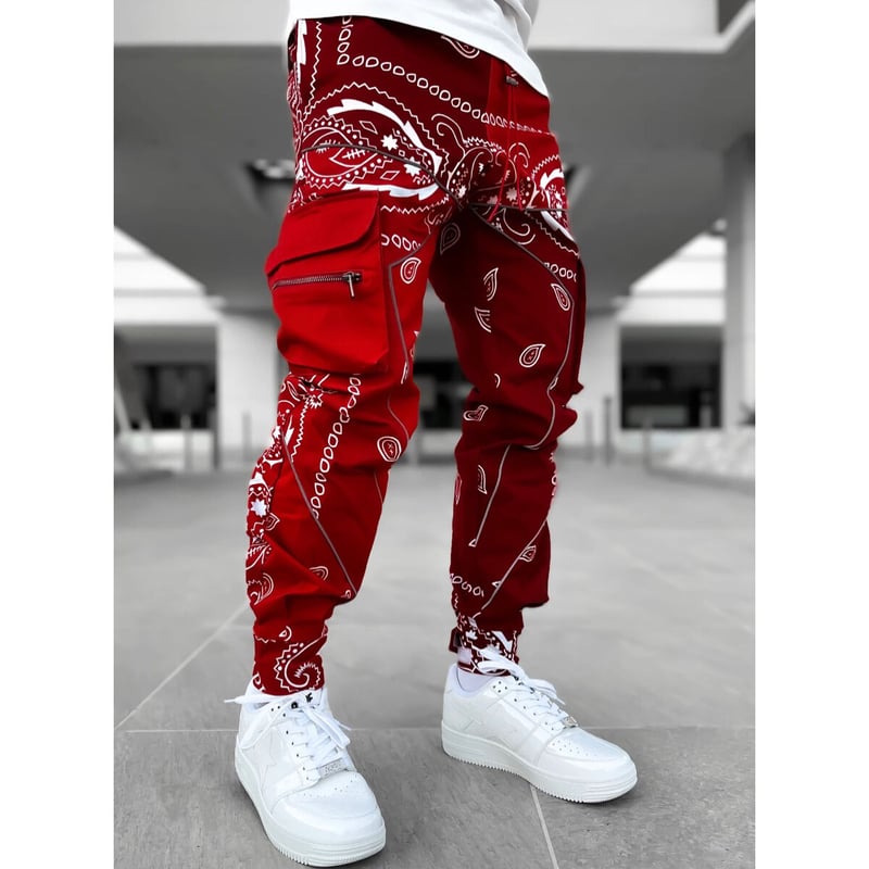 GUAPI/ Paisley cargo pants V2 ”Blood RED” | BIN...