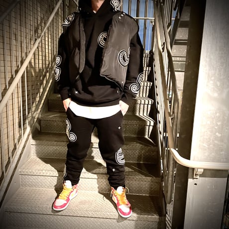EPTM/PAISLEY PUFFER VEST（REVERSIBLE）”BLACK"