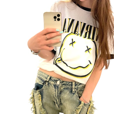 Nirvana/Official twotone Tshirts WHITE