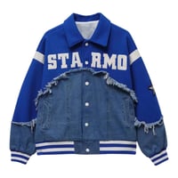 Mismatch NYC/ Denim Custom stadium Jacket