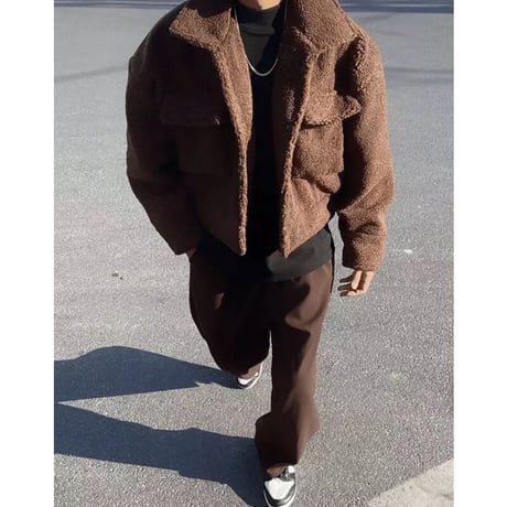 Mismatch NYC/Short BOA JACKET  BROWN