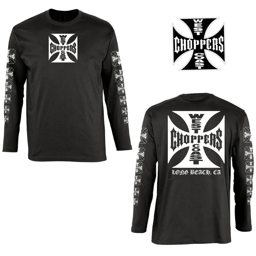 希少 WEST COAST CHOPPERS ヴィンテージ M 黒　ロンT West Coast Choppers/ W.C.C Logo Longsleeve Tshi