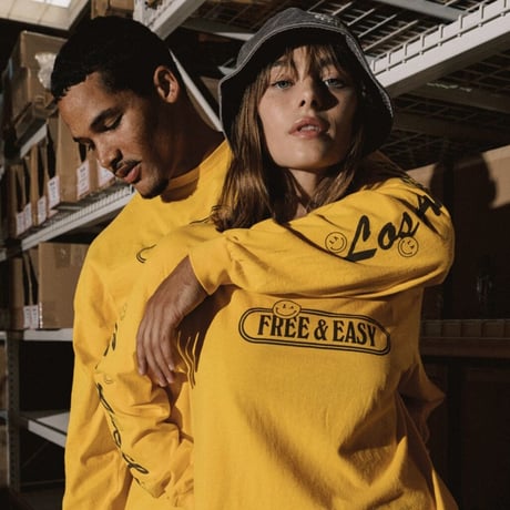 FREE&EASY/Happiness Longsleeve Tee YELLOW