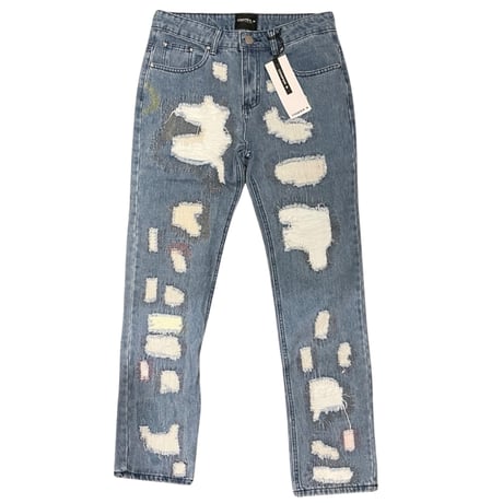 Cooper 9/  Embroid  Straight Denim  "BLUE"