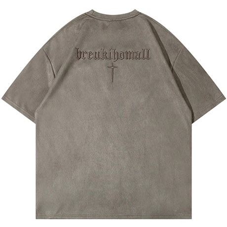 WOSS.official/ Oversized  Suede Cross TOPS