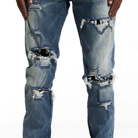 Crysp Denim/Blue Paisley denim　”221-111”