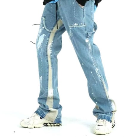 WOSS.official/Buggy  denim pants　"WHITE PAINT"