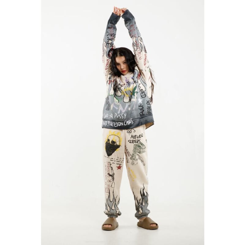 FNTY/Flying FLAME PANTS CREAM Mサイズ FNTY/Flying FLAME PANTS CREAM | BINGOSTAR ・ ビンゴスター