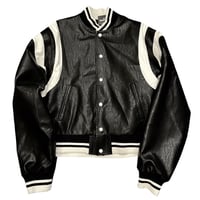 Mismatch NYC/Leather studium bomber jacket