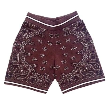 FNTY/ Knitted Paisley Shorts "BROWN"