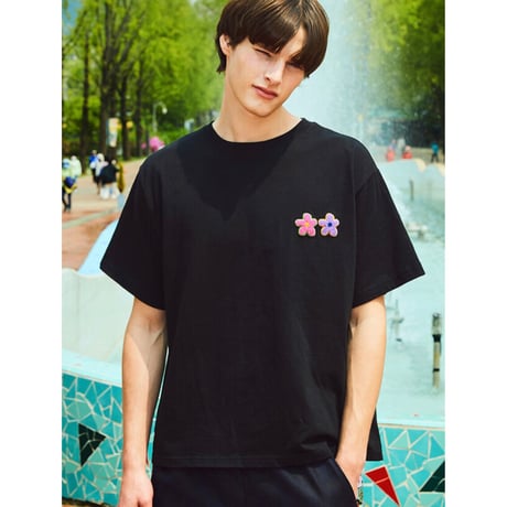 MISTERCHILD / Double Flower Tshirts "BLACK"