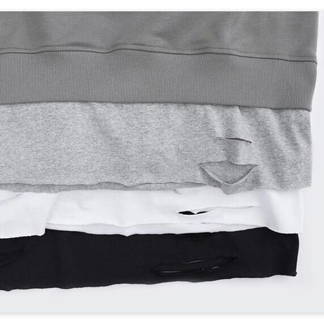 WOSS.official/layered Tee  Crewneck