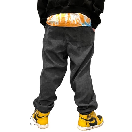 Mismatch NYC/corduroy layered line pants