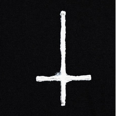 By The R/ Cross Paint Cotton Tshirts BLACK(Set UP)