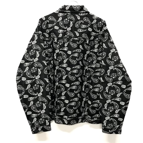 WOSS.official/Paisley denim jacket  Black