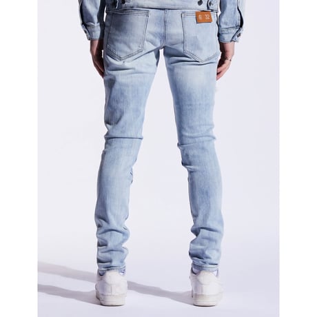 Crysp Denim/Blue Damege patchwork denim