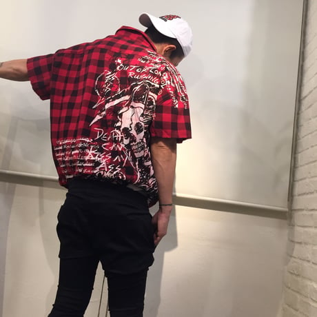 Granted/Art Paint Oversized cut off shirts