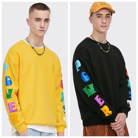 WOSS.official/mix color LOGO Crewneck