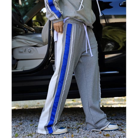 By The R/ Fringe Line Pants "BLACK/GRAY" (SET UP)