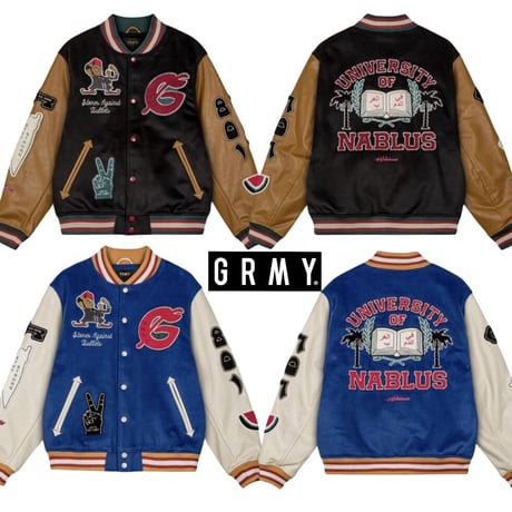 GRMY/NABLUS WOOL BASEBALL JACKET” "BLUE"
