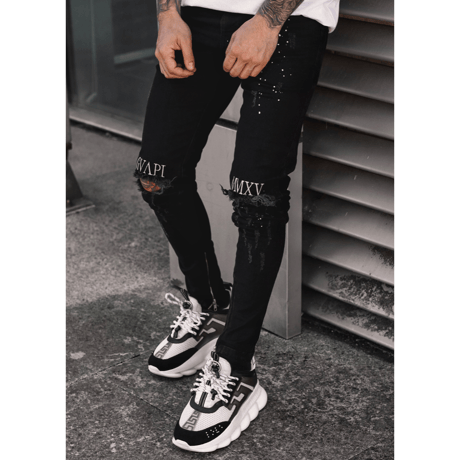 GUAPI/BLACK paint Denim