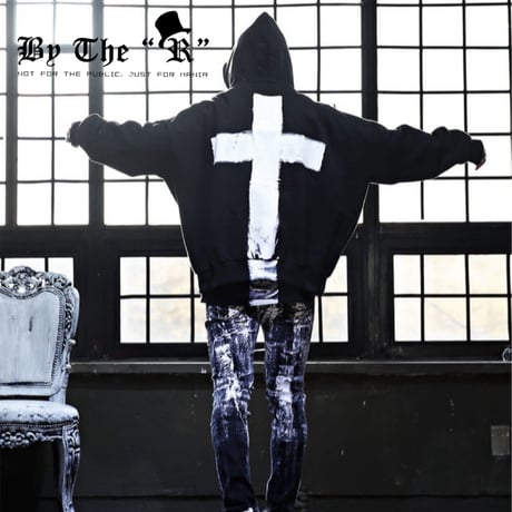 By The R/ Cross Paint Cotton Hoodie (SET UP)