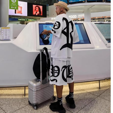 By The R/Big Lettering Mesh Tshirts (Set UP)  WHITE