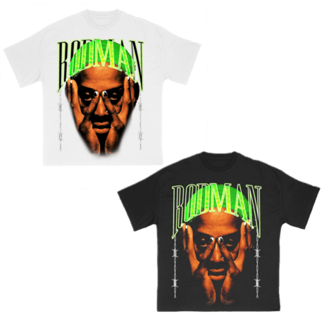 RODMAN official brand/Barwire Green Tshirts