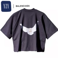 YEEZY GAP  by BALENCIAGA / CROP DOVE NO SEAM TEE "DARK GREY"