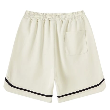 Mismatch NYC/Appliqué basketball Shorts CREAM