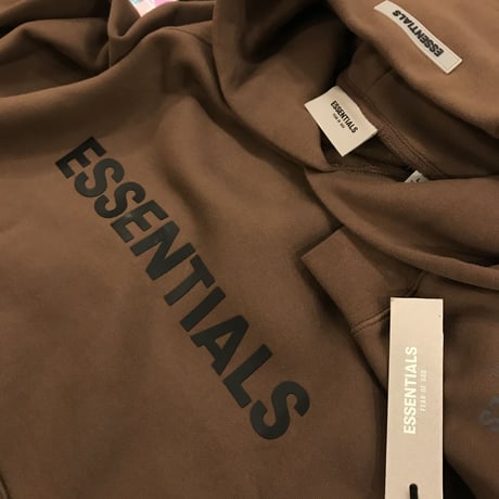 ESSENTIALS  fear of god /LOGO Hoodie "BROWN"