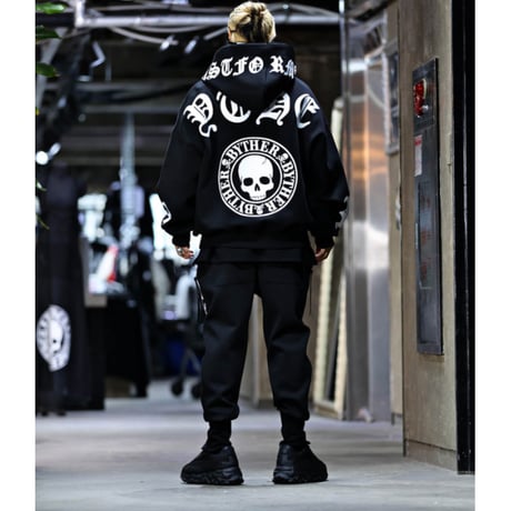 By The R/ Logo bonding  Zip Hoodie (SET UP)