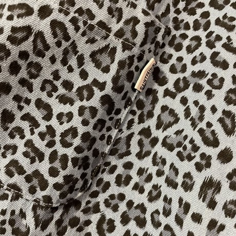 SAINT PAIN/Cotton Leopard Shirts BLUE