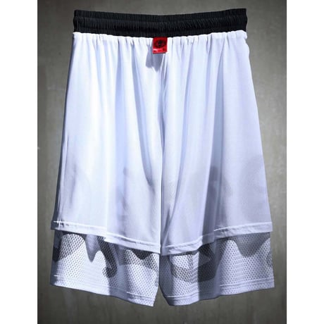 By The R/Big Lettering Mesh Shorts (Set UP)  WHITE