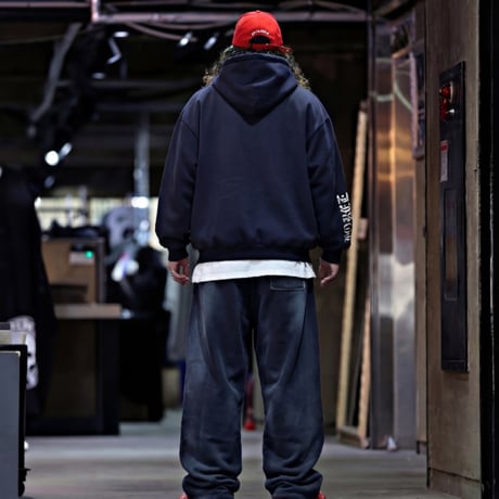 Spray Art Zip Hoodie(SET UP)  BLACK/GRAY