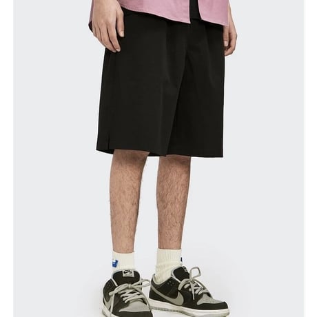 WOSS.official/smile emboidery shorts BLACK