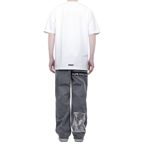 BLACK BLOND/Disorder Patch  Tee " WHITE"