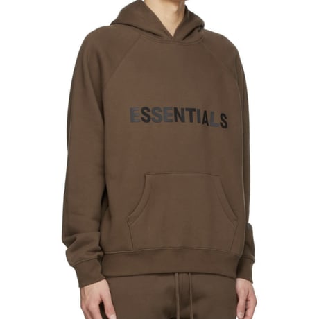 ESSENTIALS  fear of god /LOGO Hoodie "BROWN"
