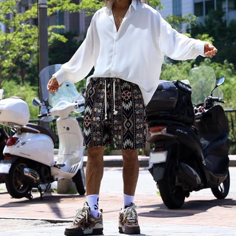 ByTheR /jacquard Short Pants "BLACK"