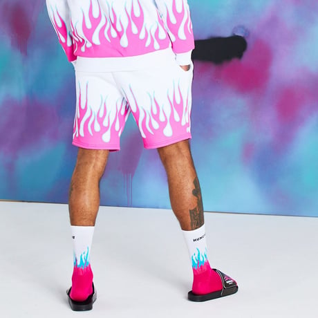 BOOHOO × Migos /Flame shorts White