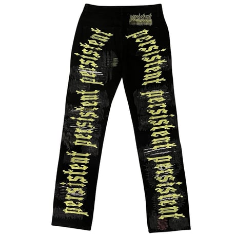 Cooper 9/  Embroid  Straight Denim  "BLACK"