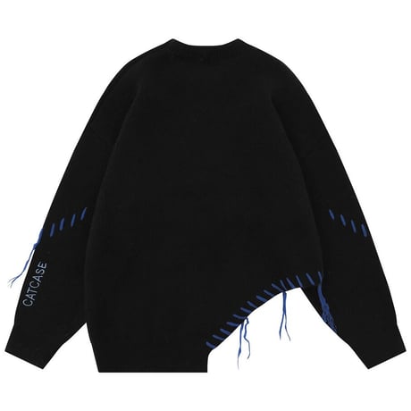 WOSS.official/Rose oversize knit (Black/Pink)