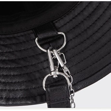 WOSS.official/PU Lether bucket hat