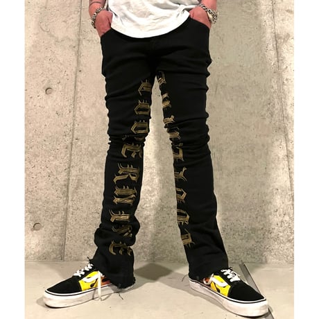Cooper 9/  Embroid Logo Stack Denim  "BLACK"