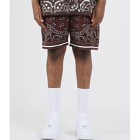 FNTY/ Knitted Paisley Shorts "BROWN"