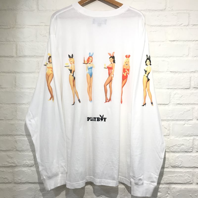 PLAYBOY プレイボーイ ロングTシャツ PLAYBOY プレイボーイ 長袖 Tシャツ メンズ ワイド 雑誌 グッズ