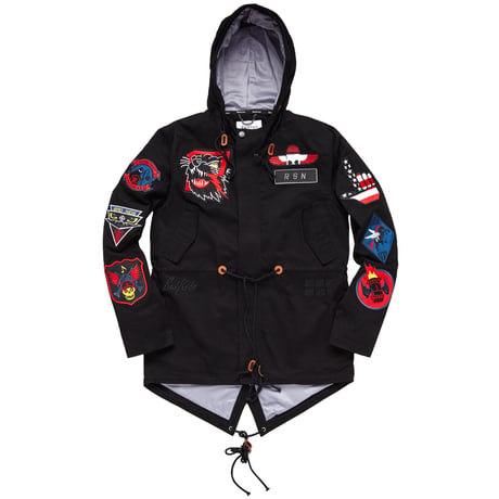 Reason Clothing/Parka long Jacket ブラック