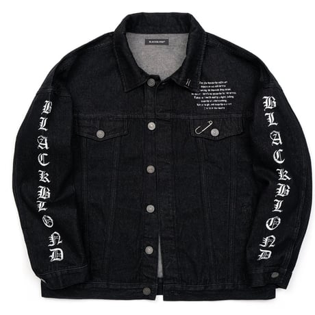 BLACK BLOND/Crushed Faith Black Denim Jacket
