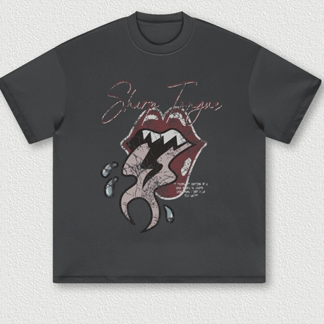 Mismatch NYC/ LIP Tee "DARK GRAY"