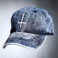 By The R/ Cross Paint  Denim Cap